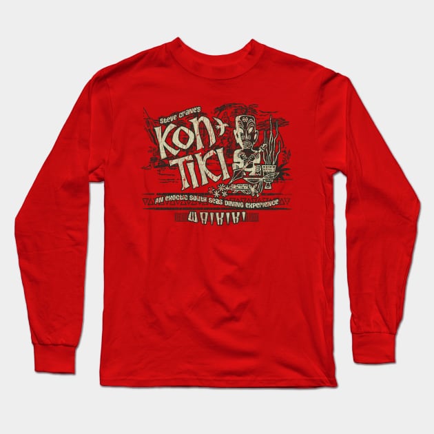 Steve Crane's Kon Tiki Waikiki Long Sleeve T-Shirt by JCD666